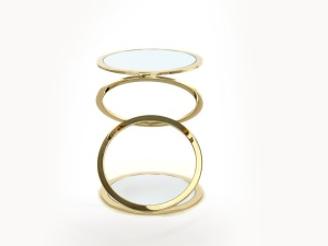 MASUTA DE CAFEA AROS DIN METAL SI OGLINDA, COD 287760 STIL MODERN SCHULLER - Img 3