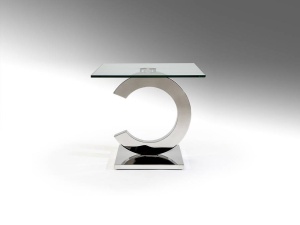 MASUTA DE CAFEA CASANDRA, DIN OTEL INOXIDABIL SI STICLA SECURIZATA, STIL MODERN, SCHULLER - Img 3