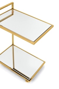 MASUTA DE CAFEA CLASSY GOLD, CONFECTIONATA DIN OTEL SI STICLA, STIL MODERN - Img 4
