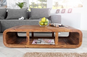 MASUTA DE CAFEA DIN LEMN MASIV, 100CM, CURVED II, ARTIM GROUP SELECTION