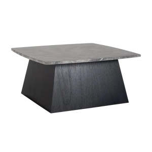 MASUTA DE CAFEA GEISHA, 90 CM, EFECT DE MARMURA GRI/NEGRU, DIN LEMN SI MARMURA, RICHMOND INTERIORS