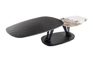 MASUTA DE CAFEA, MOVEMENT 95-160CM, DIN METAL SI CERAMICA, NEGRU/ASPECT PIATRA, ARTIM GROUP SELECTION - Img 2