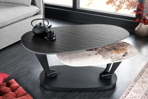 MASUTA DE CAFEA, MOVEMENT 95-160CM, DIN METAL SI CERAMICA, NEGRU/ASPECT PIATRA, ARTIM GROUP SELECTION - Img 5