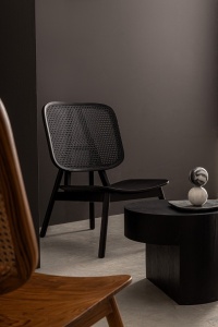 MASUTA DE CAFEA STANWOOD, NEAGRA, CONFECTIONATA DIN MDF SI FURNIR DE FRASIN, STIL MODERN - Img 4