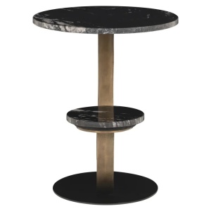 MASUTA DE CAFEA TIBBY, 825312, NEAGRA, CONFECTIONATA DIN MARMURA NEAGRA DE ATLANTA, ALUMINIU SI MDF, RICHMOND INTERIORS - Img 2