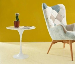 MASUTA DE CAFEA TULIP CARRARA MINI DIN MARMURA STIL MODERN B2 - Img 5