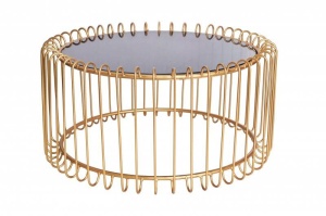 MASUTA DE CAFEA, VARIATION 60CM, METAL SI STICLA SECURIZATA, COD 43503, DESIGN MODERN