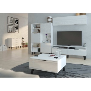 MASUTA TV SVEN 2D(SVN-11) DIVERSE VERSIUNI DIN PLACI LAMINATE SI LEMN VLD - Img 6