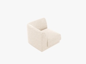MODUL CANAPEA MILEY, BEJ DESCHIS, CU TAPITERIE DIN TEXTIL CHENILLE HAGA, MICADONI - Img 3