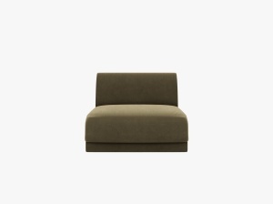 MODUL CANAPEA MILEY, CU SPATAR, VERDE, CU TAPITERIE DIN CATIFEA BLUVEL, MICADONI