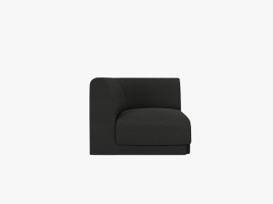 MODUL CANAPEA MILEY, NEGRU, CU TAPITERIE DIN TEXTIL BOUCLE BALOO, MICADONI
