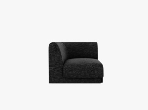 MODUL CANAPEA MILEY, NEGRU, CU TAPITERIE DINTEXRIL CHENILLE HAGA, MICADONI