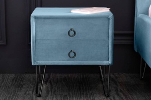 NOPTIERA, PEARL 50CM , PICIOARE DIN METAL SI CATIFEA, COD 41020, CULOARE ALBASTRU - Img 2