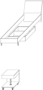 NOPTIERA PENTRU CAMERA COPII RAJ1 KM ALB/ALBASTRU DESIGN MODERN - Img 2