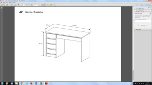 OFERTA !!! BIROU ADA 120 ALB LUCIOS DESIGN MODERN LSK - Img 4