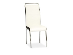 OFERTA DE SPERIAT!!!! SCAUN DINING H-442 ALB / NEGRU / CROM STIL MODERN