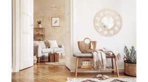 OGLINDA BAIE REA BOHO 322050, 65CM, NATURAL, DIN STICLA, CALITATE SUPERIOARA - Img 5