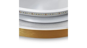 OGLINDA BAIE REA OVL, CU LED, 50x100CM, AURIU PERIAT, DIN STICLA, CALITATE SUPERIOARA - Img 7