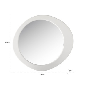 OGLINDA BLOOMSTONE WHITE, MI-0100, CONFECTIONATA DIN TENCUIALA ECOLOGICA, STICLA SECURIZATA SI MDF, STIL MODERN - Img 3