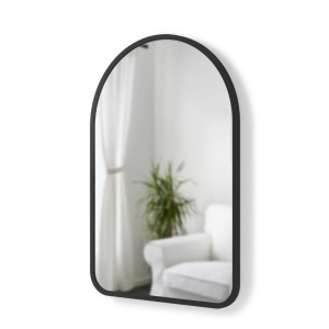 OGLINDA DE PERETE ARCUITA HUB, NEAGRA, STIL MODERN, B2 - Img 3