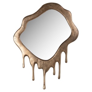 OGLINDA DROPS GOLD, MI-0088, CONFECTIONATA DIN ALUMINIU, STIL MODERN