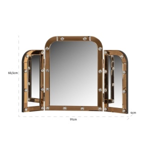 OGLINDA JAIRA, MI-0107, CONFECTIONATA DIN ALUMINIU, OGLINDA, STICLA SI MDF, STIL MODERN - Img 2