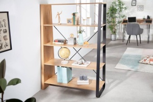 ORGANIZATOR OFFICE 155CM CU ETAJERE, STUDIO, COD 40987, DIN METAL SI MDF, STIL INDUSTRIAL