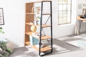 ORGANIZATOR OFFICE 155CM CU ETAJERE, STUDIO, COD 40987, DIN METAL SI MDF, STIL INDUSTRIAL - Img 2