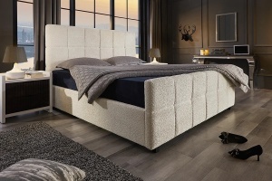 PAT CU SPATIU DE DEPOZITARE, PRESTIGE 180X 200CM, MATERIAL BOUCLE, CULOARE CREM, ARTIM GROUP SELECTION