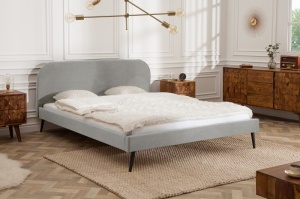 PAT DUBLU FAMOUS 160x200CM TAPITERIE GRI ARGINTIU, COD 39697 STIL MODERN