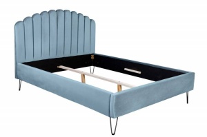PAT PEARL 140X200CM , PICIOARE DIN METAL SI CATIFEA, CULOARE ALBASTRU DESCHIS