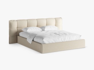PAT TAPITAT ERIC, 180X200, BEJ DESCHIS, CU TAPITERIE DIN TEXTIL STRUCTURAT PUENTE, MICADONI