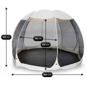 PAVILION GRADINA/TERASA, CAMA 354CM, ARTIM MEBLE, DIN TEXTIL, CULOARE BEJ/NEGRU - Img 3