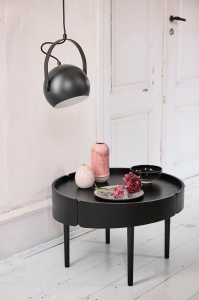 PENDUL BALL, NEGRU, CONFECTIONAT DIN METAL, STIL MODERN - Img 2