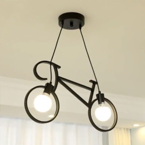 PENDUL BICYCLE APP216-2CP, 68x43 cm, NEGRU, DIN OTEL SI METAL DE INALTA CALITATE, STIL MODERN, TU - Img 3