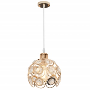 PENDUL CRYSTAL GOLD APP208, 20x20 cm, AURIU, DIN METAL, STIL MODERN, TU - Img 2