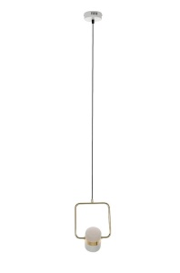 PENDUL CU LED-URI BLINK 1, AURIU/ALB MAT, DIN ALUMINIU SI PLASTIC OPAL, STIL MODERN, B2 - Img 6