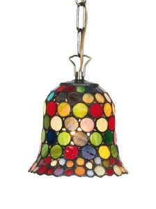 PENDUL DEOSEBIT TIFFANY, COD Y604+C1, DIN METAL SI STICLA