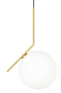 PENDUL HALM 30, DIN METAL SI STICLA, AURIU/ALB, STIL MODERN, B2