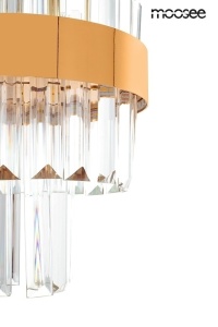 PENDUL IMPERO AURIU, CONFECTIONAT DIN CRISTAL SI METAL, STIL MODERN - Img 3