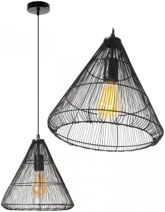 PENDUL LH2065, LOFT STYLE, 30x28/70 cm, NEGRU, DIN OTEL SI METAL DE INALTA CALITATE, STIL MODERN, TU