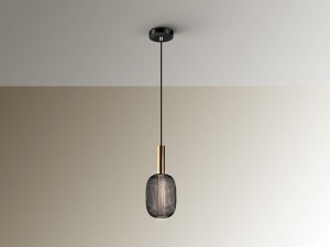 PENDUL MICRON, 13 CM, NEGRU/AURIU, DIN METAL SI ACRIL, STIL MODERN