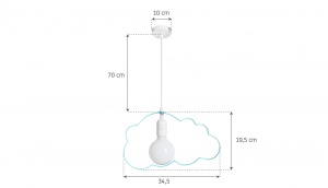 PENDUL PINK CLOUD LH2077-1, 34,5x19,5 cm, ROZ, DIN METAL DE INALTA CALITATE, STIL MODERN, TU - Img 5