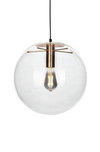 PENDUL SANDRA 30, CUPRU/TRANSPARENT, DIN METAL SI STICLA, STIL MODERN, B2