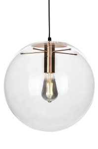 PENDUL SANDRA 40, CUPRU/TRANSPARENT, DIN METAL SI STICLA, STIL MODERN, B2