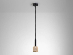 PENDUL SINCRO, 11 CM, NEGRU MAT/AURIU, DIN METAL SI ACRIL, STIL MODERN