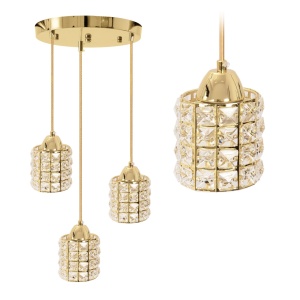 Plafoniera Cristal Gold APP726-3CRP