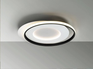 PLAFONIERA LIMBOS, 58 CM, ALB/NEGRU/OPAL, DIN METAL, ALUMINIU SI SILICON, STIL MODERN - Img 2
