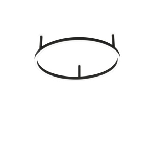 PLAFONIERA ORACLE SLIM PL D050 ROUND, NEGRU, DIN POLICARBONAT, STIL MODERN