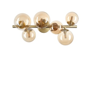 PLAFONIERA PERLAGE PL6, AMBER, DIN METAL, STIL MODERN